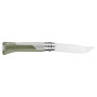 Opinel N°08 Horizon Kaki Gris ouvert de dos