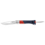 OPINEL N09 OCEAN ROUGE OUVERT FACE EPISSOIRE OUVERT